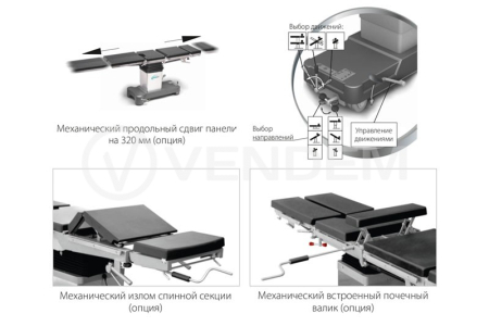 Стол операционный универсальный Медин ОУ-01К (Медин Альфа)